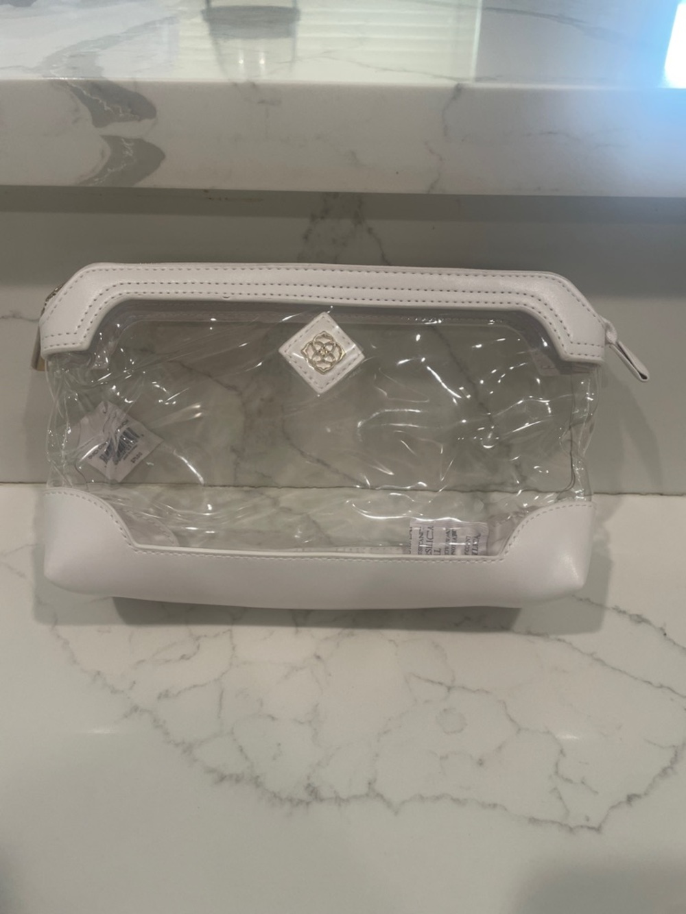 Kendra Scott White and Gold Patterned Cosmetic Pouch Duo - Picture 7 of 9